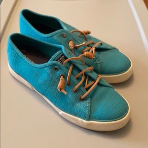 Teal Sperry Shoes